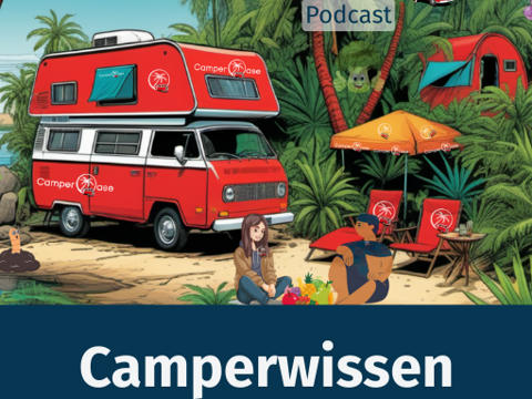 Camper in einer Oase