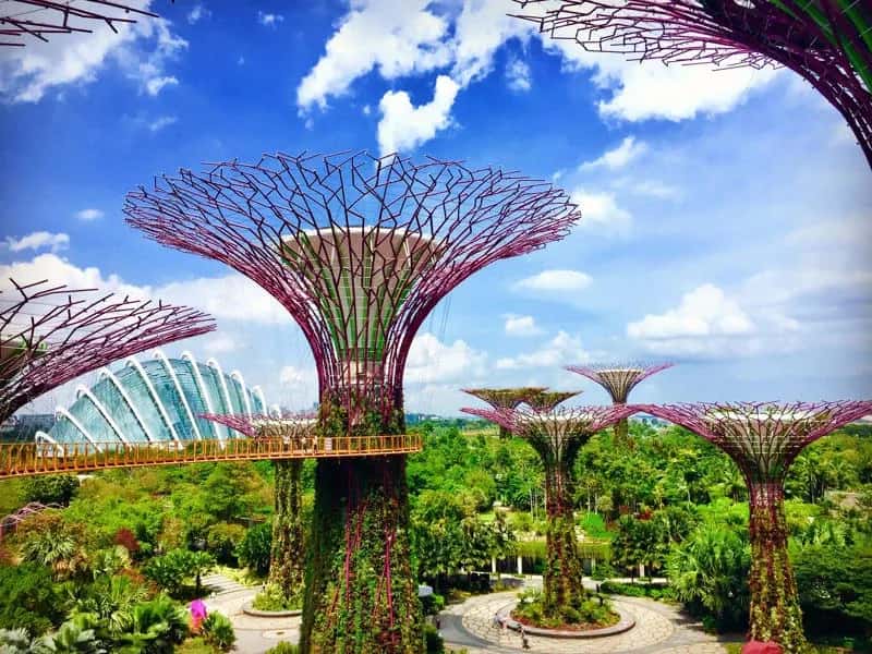 die gardens by the bay am Tag aufgenommen