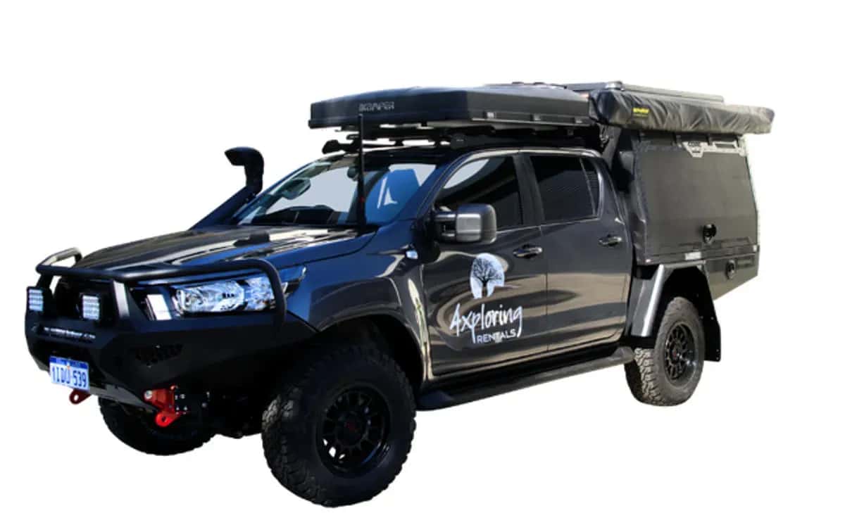 Australien, 4xploring Rentals, 4-Personen-Hilux Front 1, günstig mieten