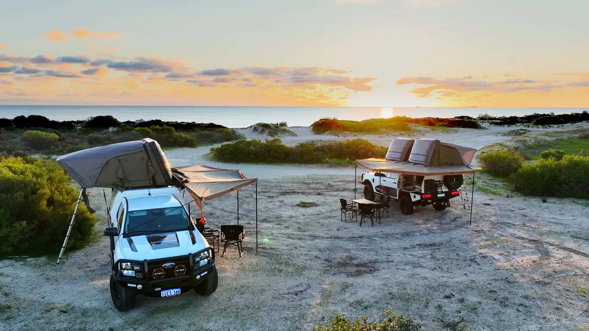 Australien, Adventure West, Single RTT, geparkt bei sunset