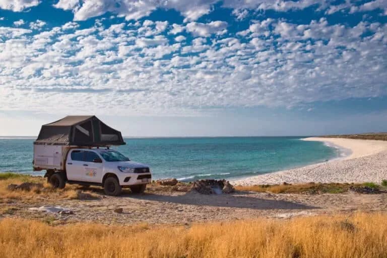 Camper vor der Küste