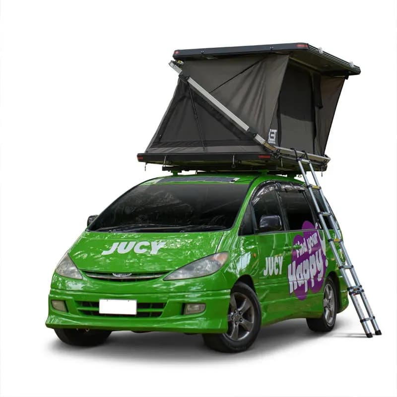 Australien, Jucy Rentals, Jucy Crib+, dachzelt aufgebaut