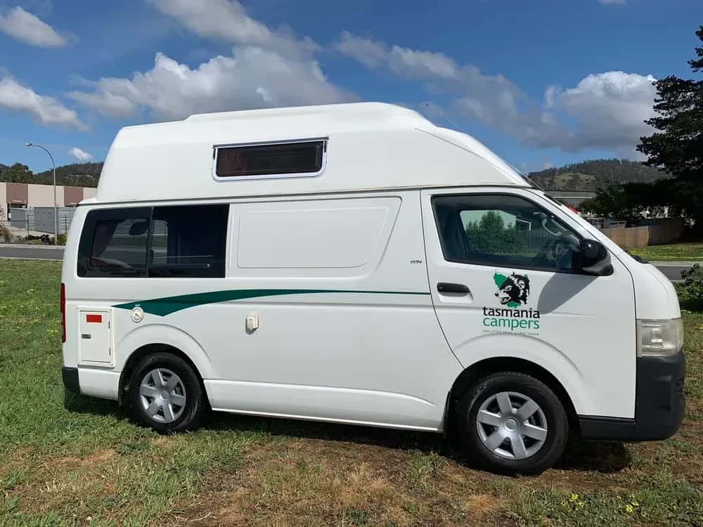 Australien, Tasmania Campers, Trail Finder 2/3, außenansicht seitlich