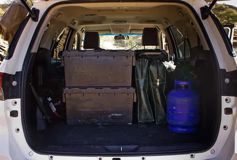 Namibia, Africa On Wheels, Toyota Fortuner, Kofferraum