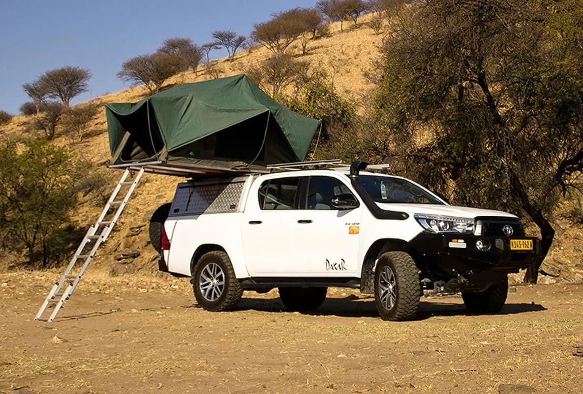 Namibia, Africa on Wheels, Toyota Hilux DC 2,8L, günstig mieten
