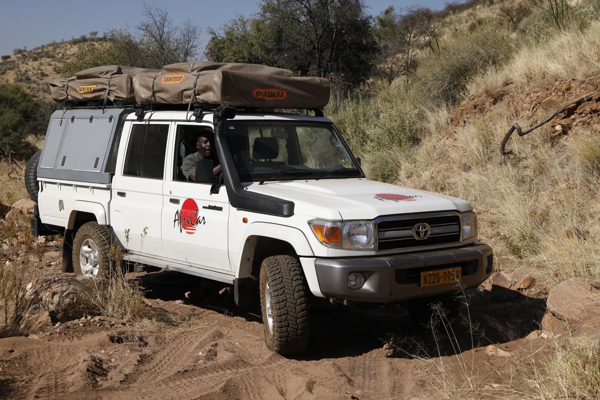Namibia, AfriCar Car Hire, Toyota Landcruiser 4 Bett, günstig mieten