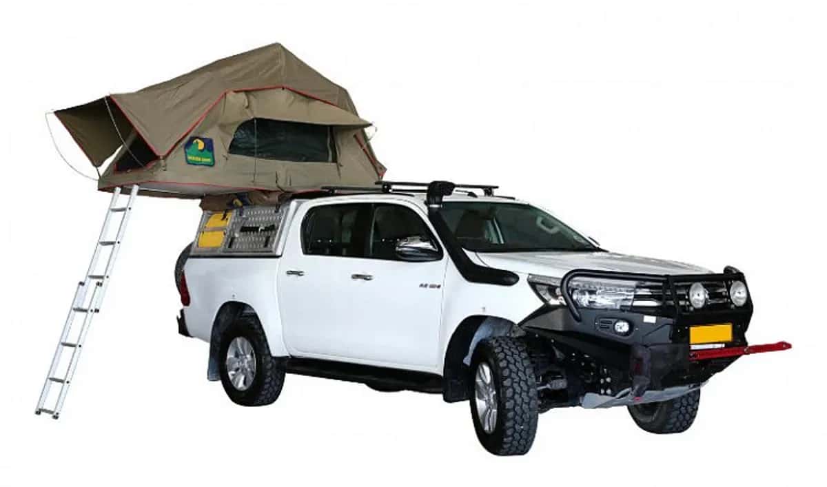 Namibia, Asco Car Hire, Budget VSS+ Hilux Safari DC 2.8TD, RTT open