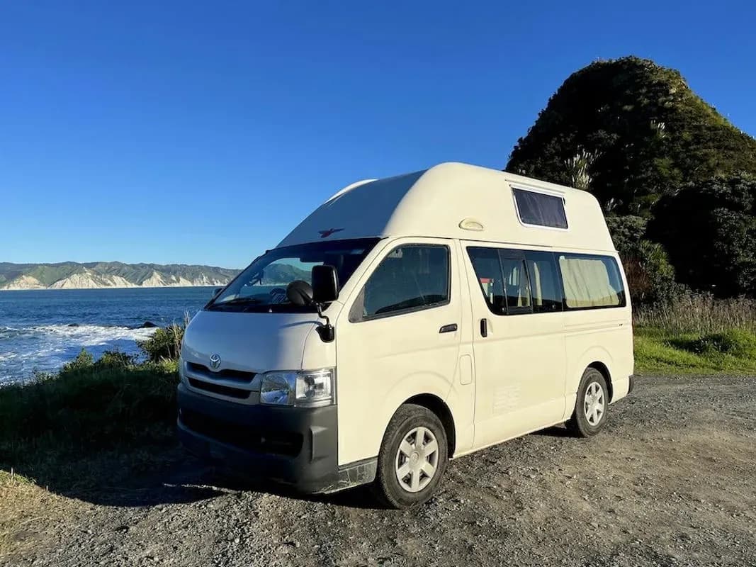 Neuseeland, Mojo Campers, Luke Extra High Roof, günstig mieten
