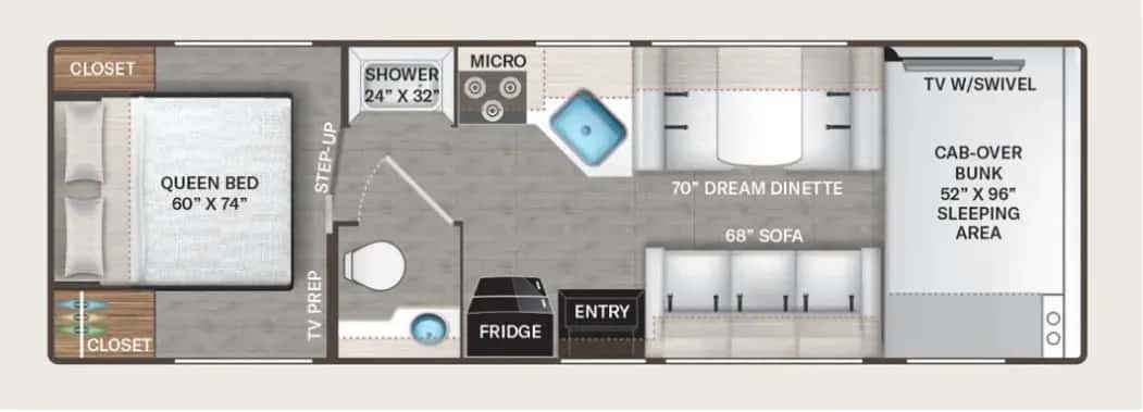 USA, Graner Motorhome Rentals, Raumwunder 2025, Grundriss