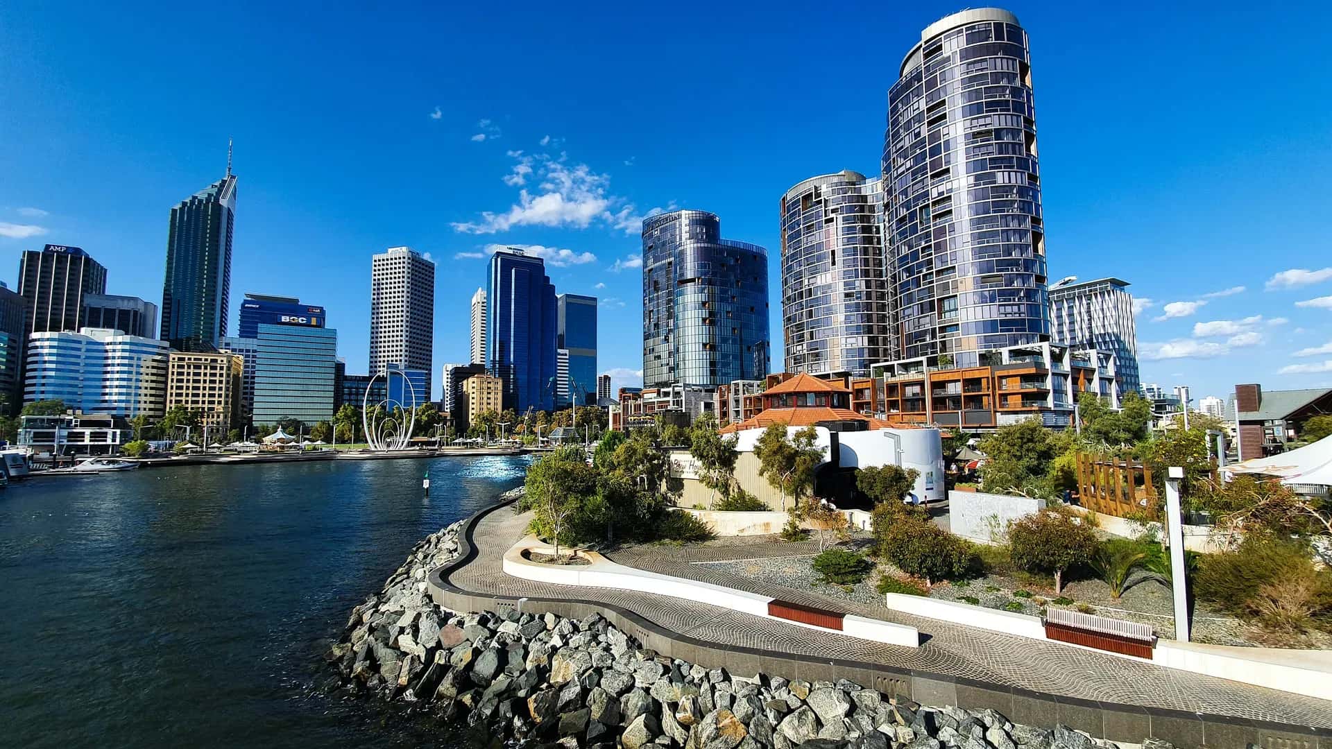Perth Sehenswürdigkeiten, Perth Skyline, Swan River, Spanda Perth