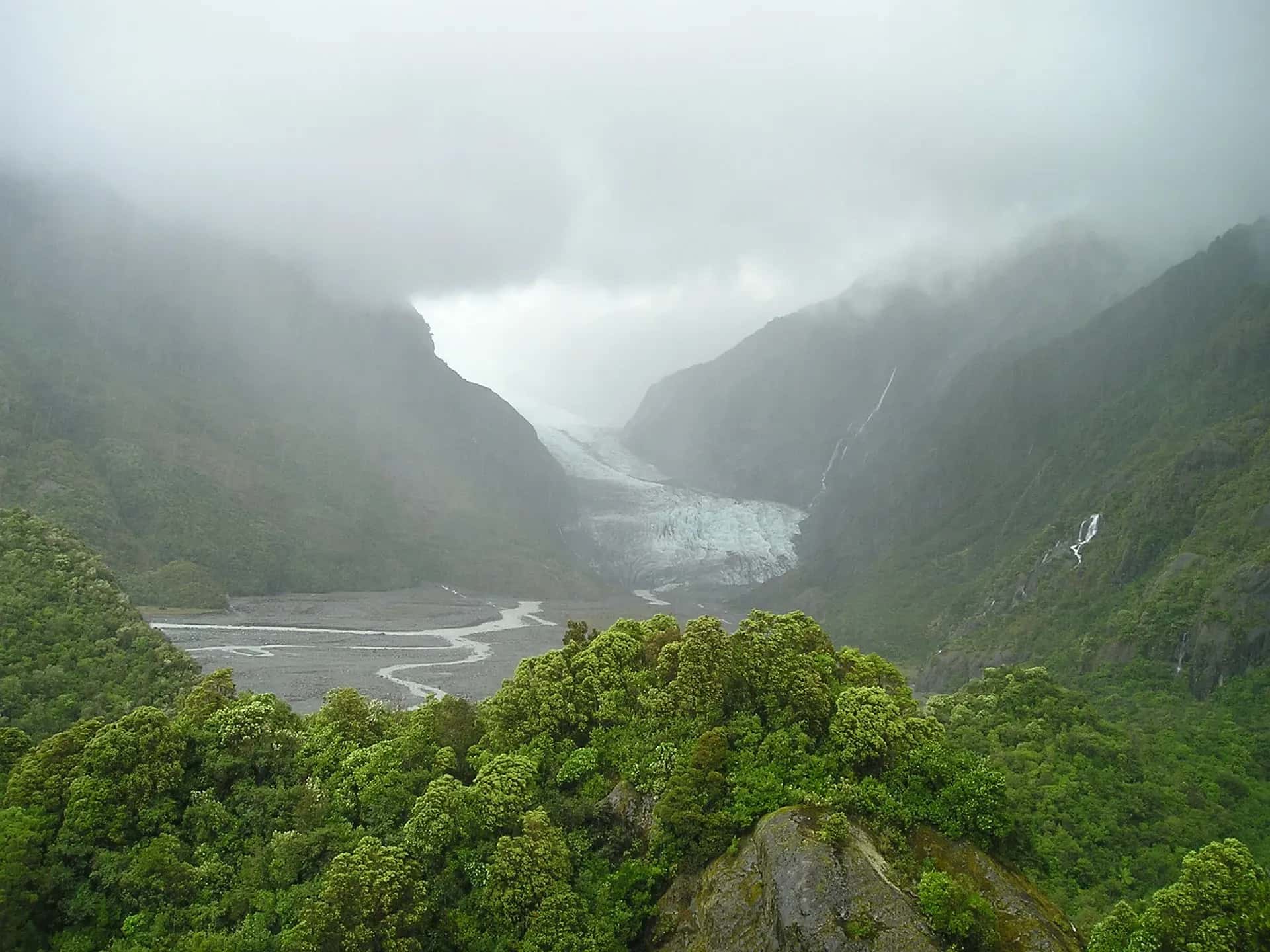 Fox Glacier, Gletscher, Regenwald, Westcoast Neuseeland