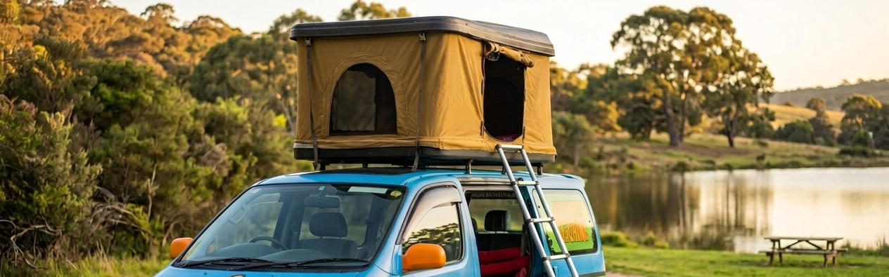 Mystery Machine 3 RTT Sleepervan für 3 Personen von Campervan Village mieten in Australien