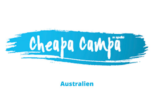 Cheapa Campa Logo, Camper der Budget Klasse, günstige Camper mieten, Australien mit Mietcamper CamperOase