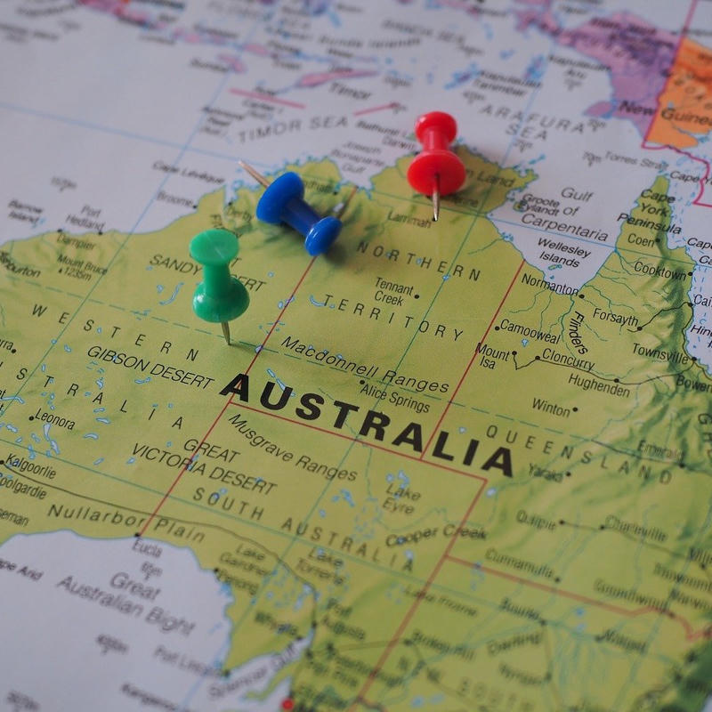 Landkarte Australien