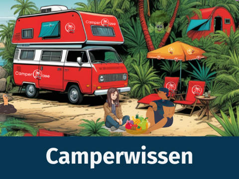 Camper in einer Oase