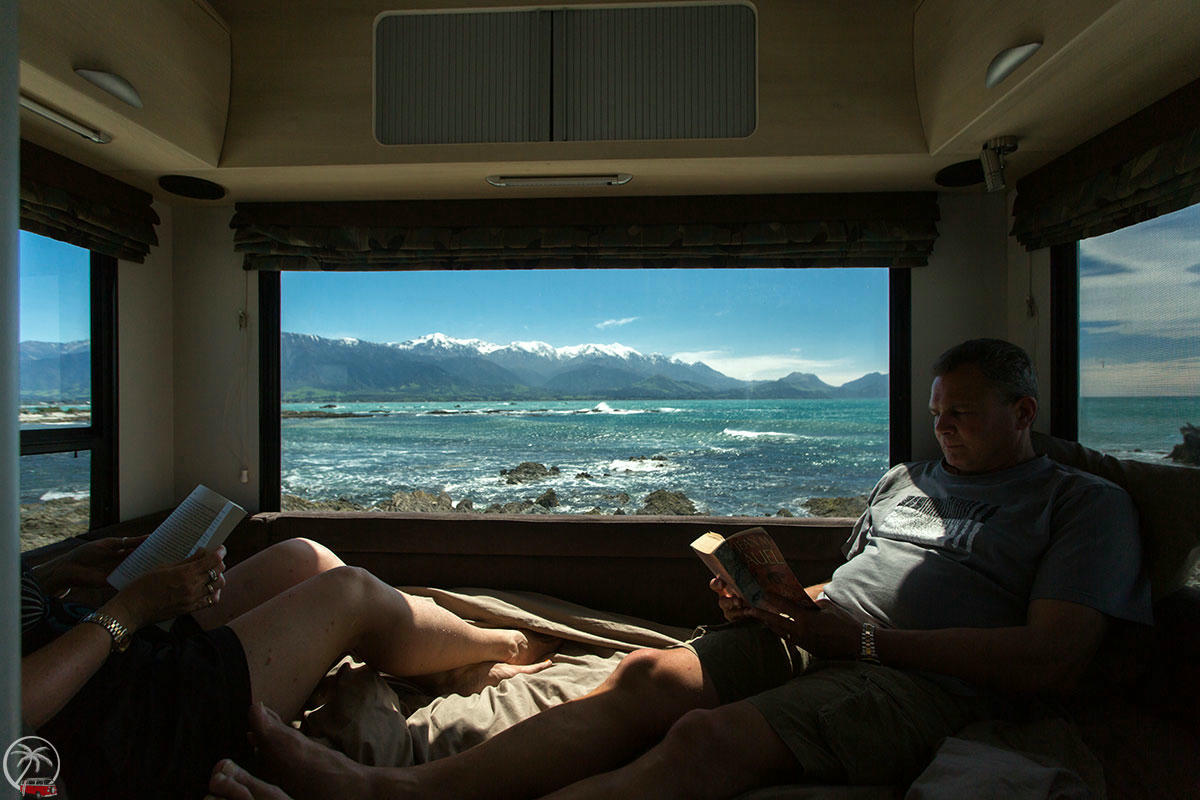 Britz Frontier 6 Bett Wohnmobil Neuseeland Panoramafenster