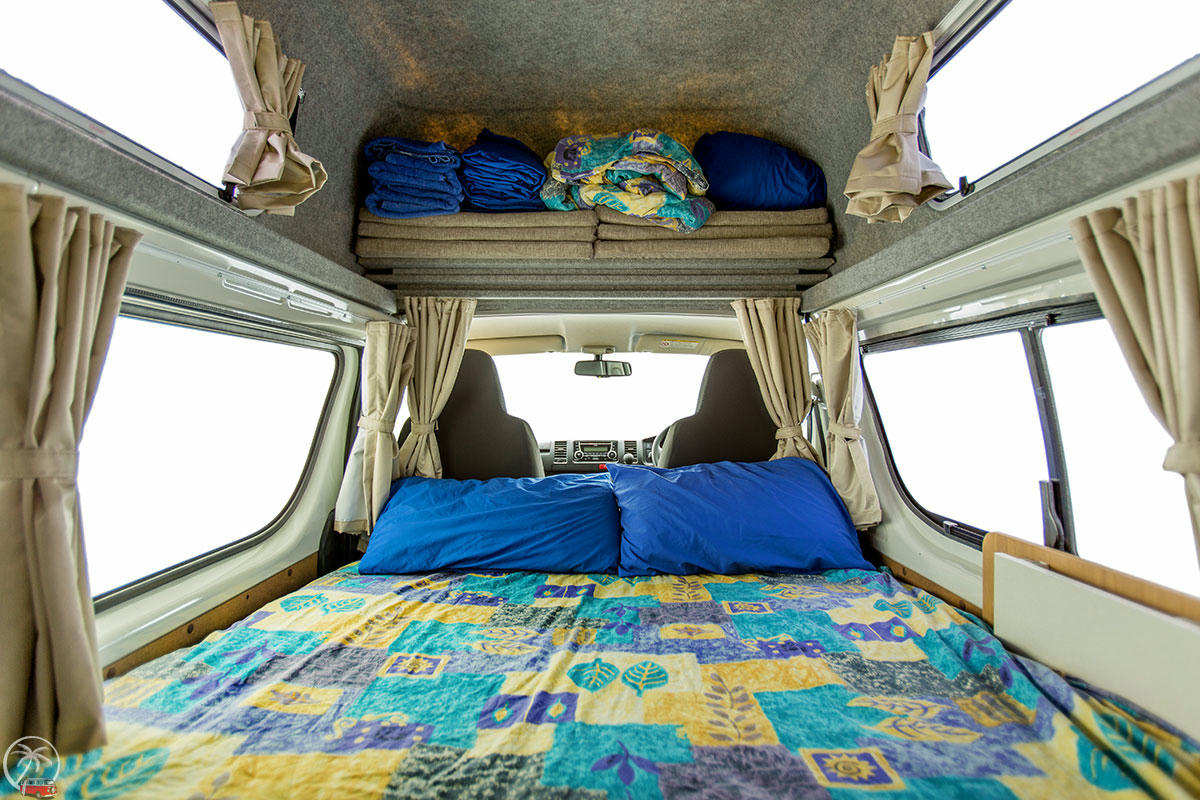 Hippie Hitop 4 Bett Camper Neuseeland Bett unten