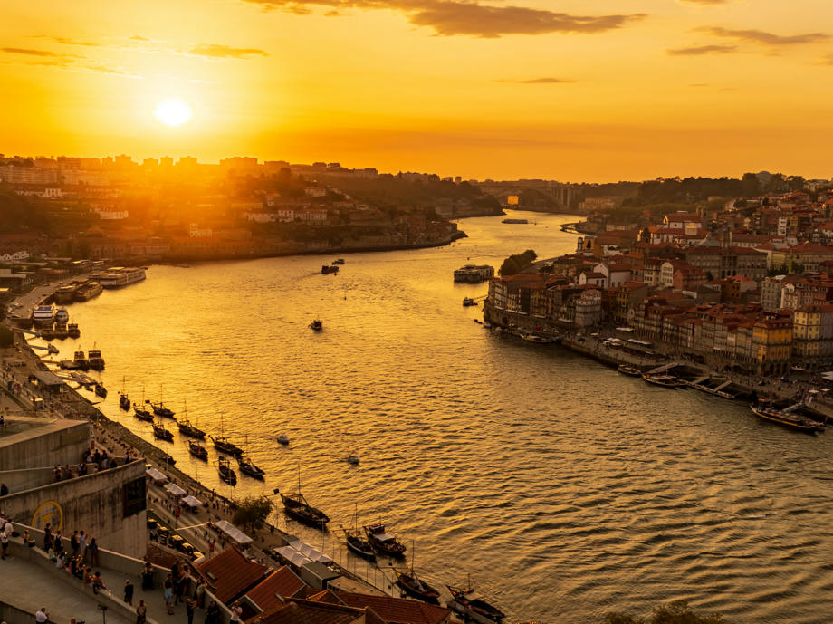 Porto, Sonnenuntergang, Porto Fluss