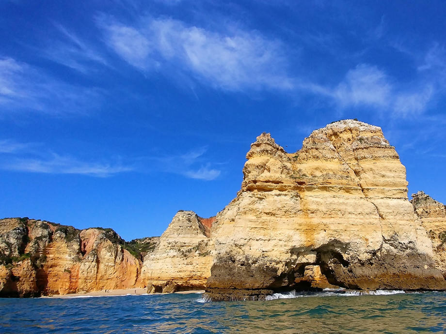 Bizarre Felsformation Portugal Südküste