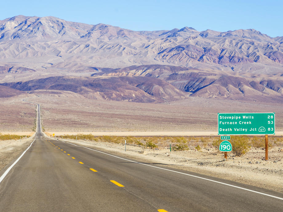 Straße Death Valley